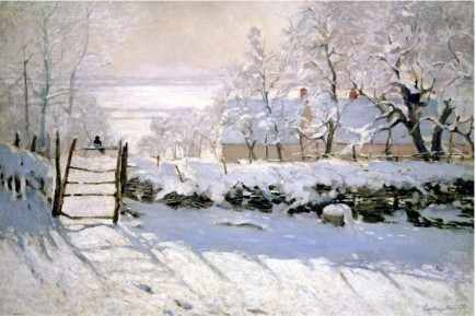 The Magpie, 1869-Claude Monet Painting